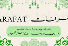 Arafat Name Meaning in Urdu
