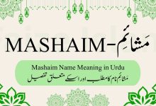 Mashaim Name Meaning in Urdu