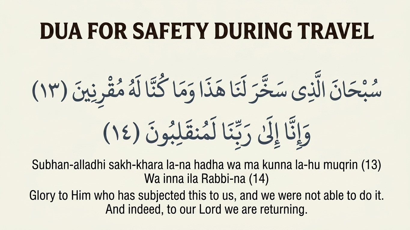Dua for Safety During Travel